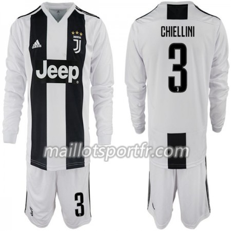 Maillot de Foot Juventus Giorgio Chiellini 3 Enfant Domicile 2018/19 ML